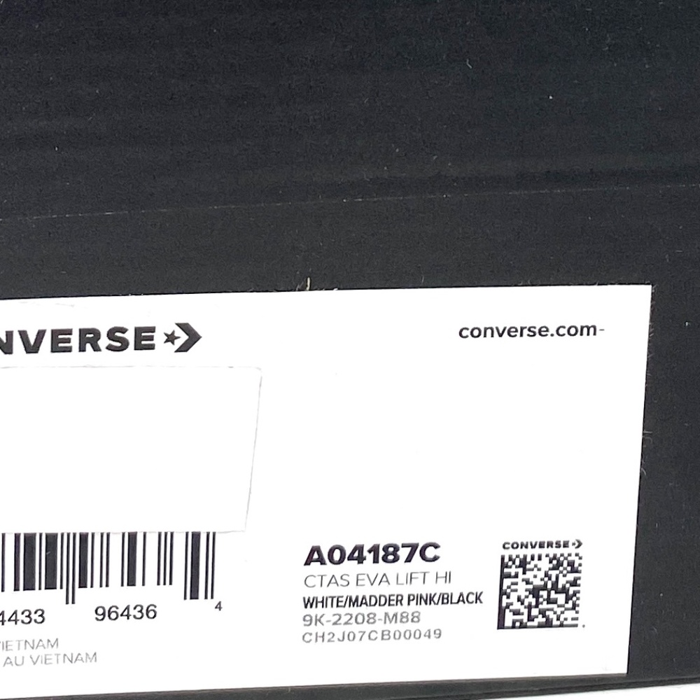 Converse CTAS EVA Lift Platform High White Kids Women's Canvas Sneakers A04187C - Picture 7 of 8
